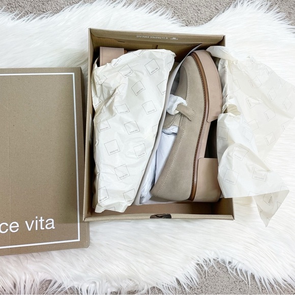 New Dolce Vita Shalan Curb Link Chunky Loafer in Taupe Faux Suede Womens Size 10 - Picture 3 of 6
